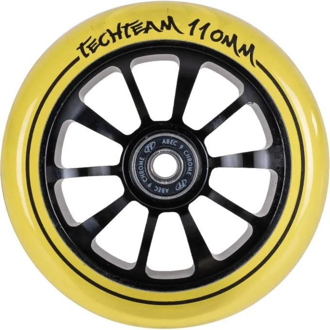 Колесо TECH TEAM для самоката X-Treme 110*24мм Winner, yellow transparent NN007655